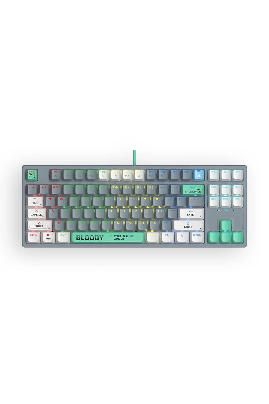 კლავიატურა A4Tech Bloody S87 RGB Mechanical Red Plus Switch Keyboard Energy Ash