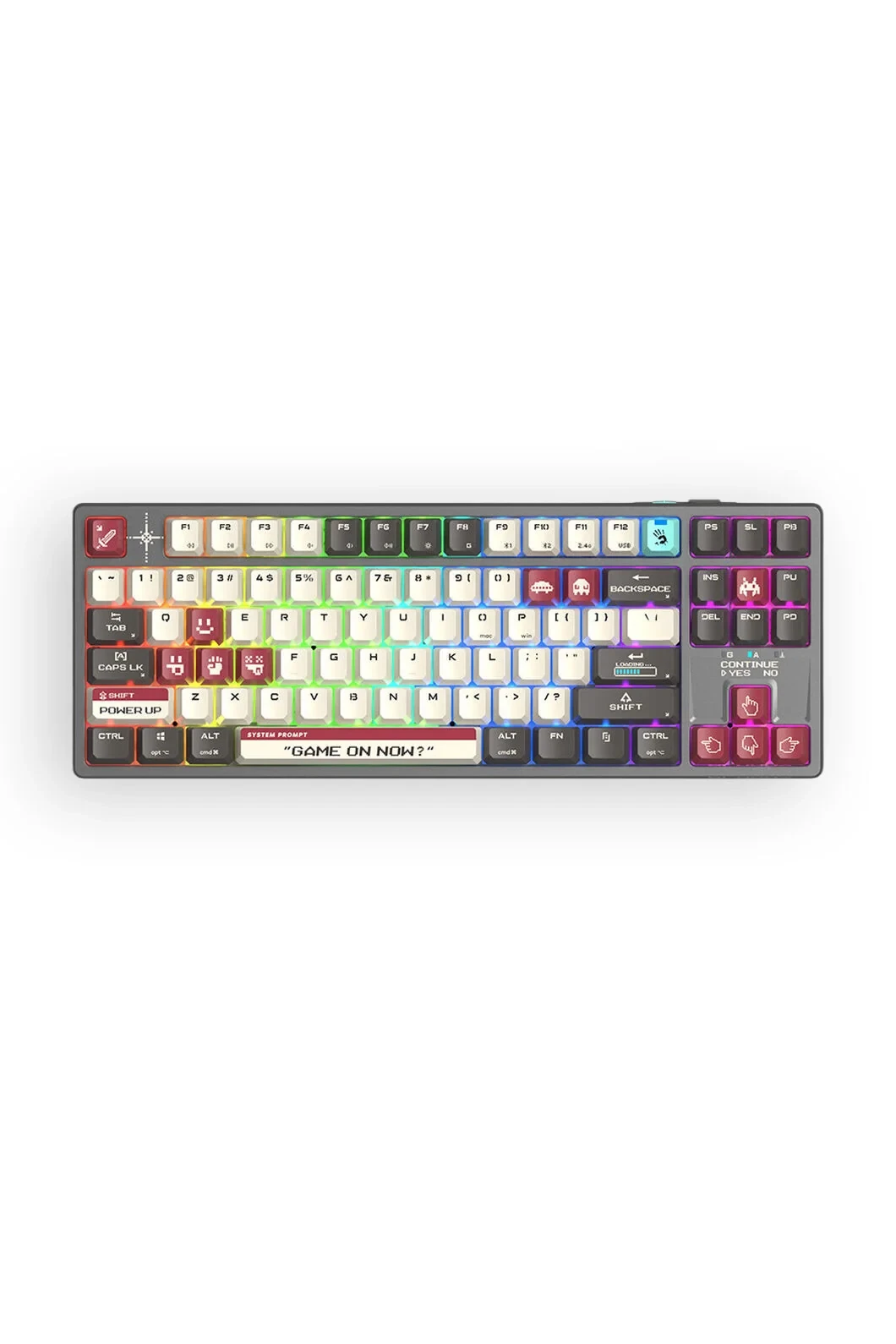 კლავიატურა A4Tech Bloody WS87 Dual-Core Wireless Mechanical Keyboard Pixels Red