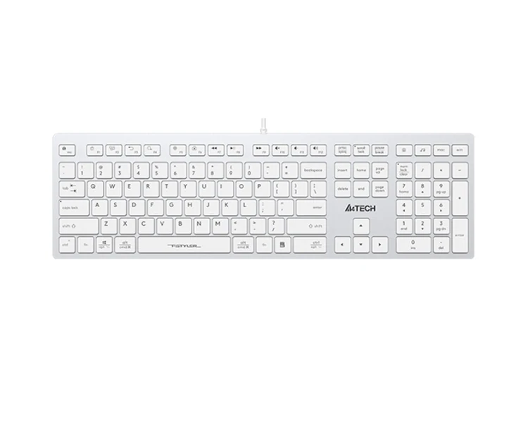 კლავიატურა A4Tech Fstyler FX50 Scissor Switch Keyboard EN/RU layout White