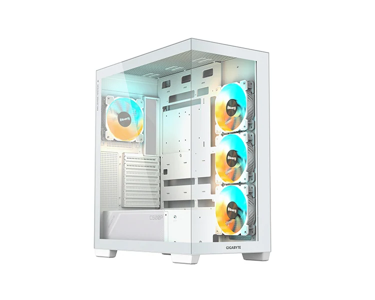 ქეისი Gigabyte C500 PANORAMIC STEALTH ICE 4x120mm ARGB Fans Mid Tower White - C500PI ST