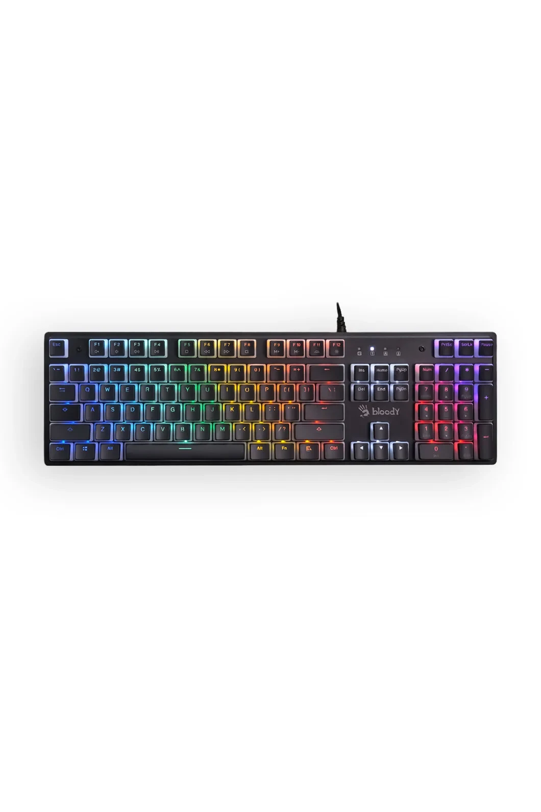კლავიატურა A4Tech Bloody S520N Mechanical BLMS Brown Switch RGB Gaming Keyboard Pudding Black