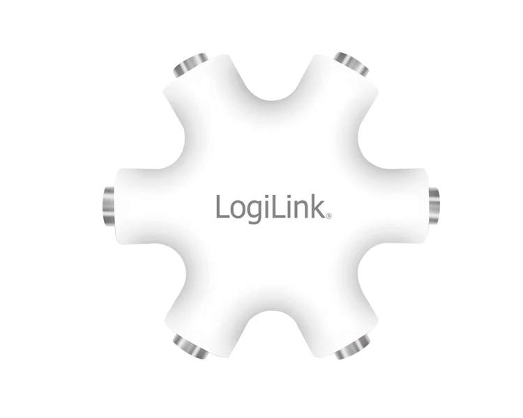 Logilink CA1088 Audio Adapter 3.5 mm 3-Pin/F to 5x 3.5 mm 3-Pin/F White