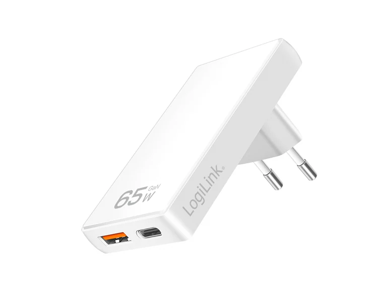 დამტენი Logilink PA0368 USB-A & USB-C GaN (PD) Charger 65W White