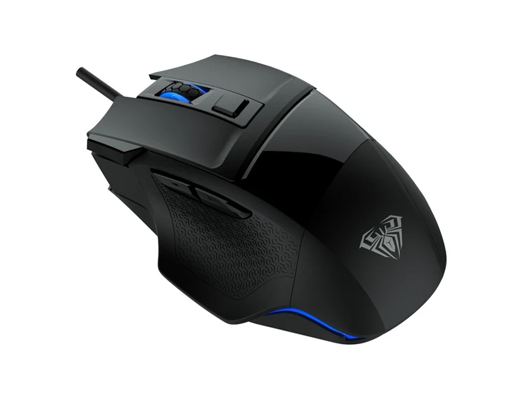 მაუსი AULA S12 Rainbow Backlight Wired Gaming Optical Mouse Black