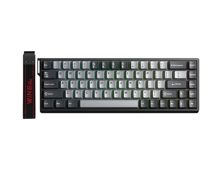 კლავიატურა AULA WIN68 HE Pro RGB Wired Gaming Keyboard Light Grey/Dark grey (Meteor Magnetic Switch)