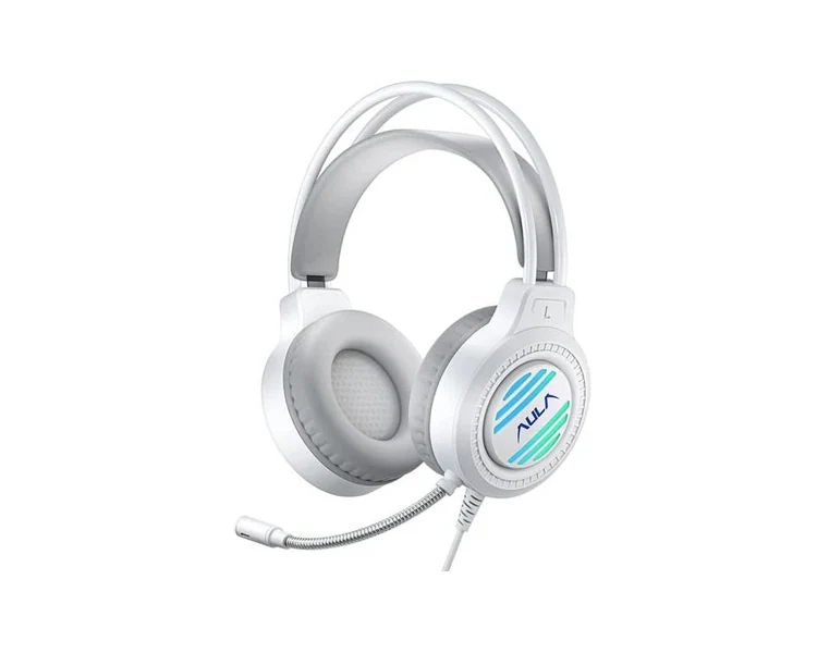 ყურსასმენი AULA S606 RGB Wired Gaming Headset White