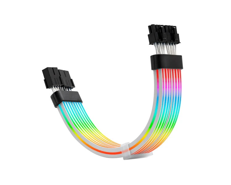 PSU კაბელის დამაგრძელებელი Asiahorse RGB DualSR 2x8pin Black