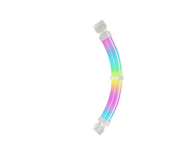 PSU კაბელის დამაგრძელებელი Asiahorse RGB DualSR 2x8pin White