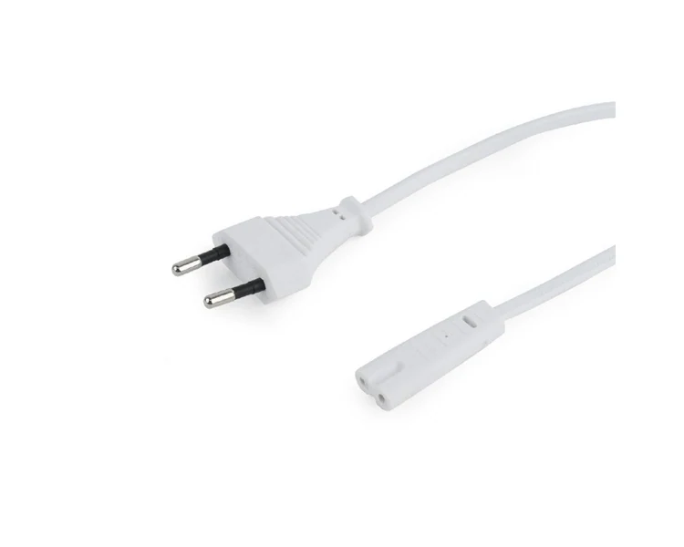 დენის კაბელი Gembird PC-184/2-W Power cord 6 ft White 1.8m