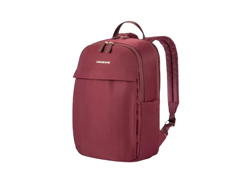 ზურგჩანთა Kingsons Waterproof High Quality Women Backpack 14.9" Wine Red - KS25002