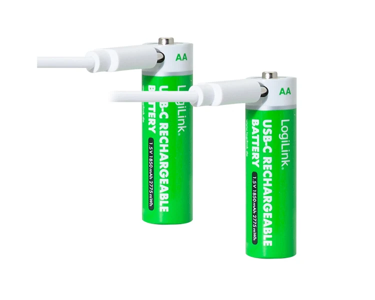 ელემენტი Logilink LR6RCB2 AA 1.5 V Li-Ion 1850mAh USB-C Rechargeable Batteries 2pcs