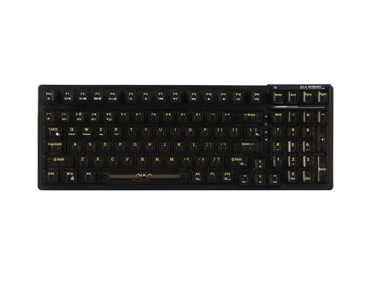 კლავიატურა AULA F98 RGB Wireless Gaming Mechanical Keyboard Black
