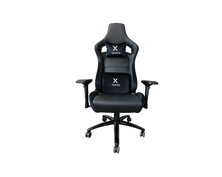 გეიმერული სავარძელი Vertex Predator Gaming Chair Black Car Leather