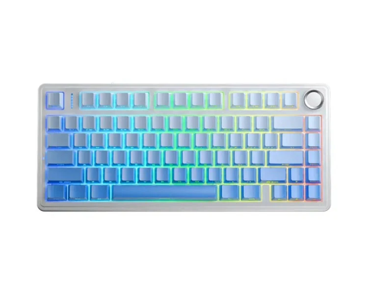 კლავიატურა AULA F75 Pro RGB Mechanical Keyboard Glacier White/Gradient Blue (Star Vector Switch)