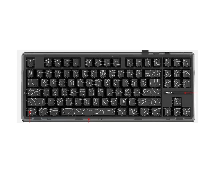 კლავიატურა AULA F87 PRO RGB Mechanical Gaming Keyboard Black Gradient (Kayhua Intelligent Switch)
