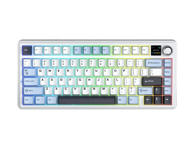 კლავიატურა AULA F75MAX Gasket Wireless Mechanical Keyboard Blue/ White/Darck Purple (Reaper Switch)