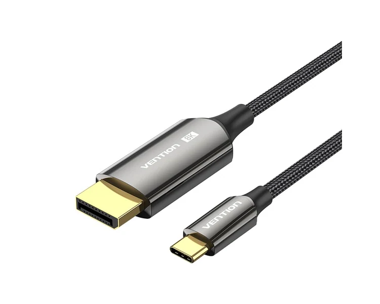 კაბელი Vention CRFBH 8K/60Hz USB-C to DisplayPort Cable 2m Black