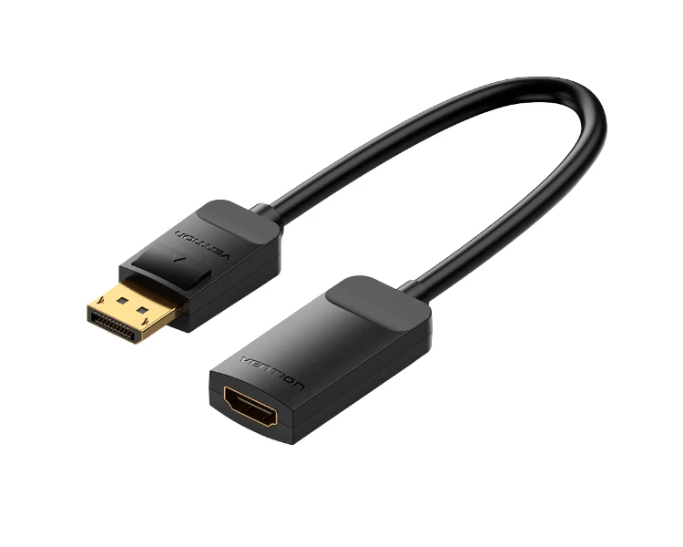 ადაპტერი Vention HBZBB 4K/60Hz DisplayPort to HDMI Converter 0.15m Black