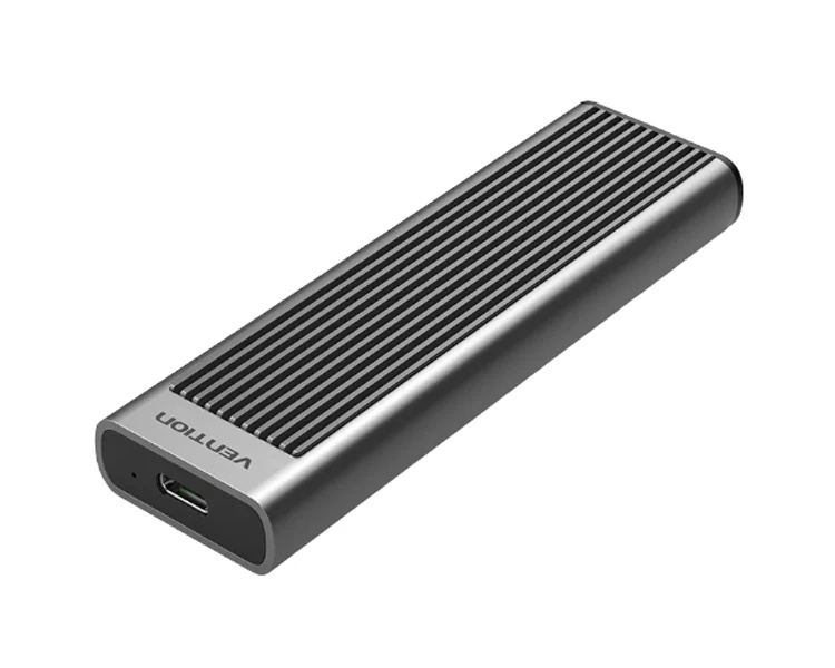 მყარი დისკის ყუთი Vention KPKH0 SSD M.2 NVMe Enclosure 10Gbps (USB 3.1 Gen 2-C) Gray Aluminum