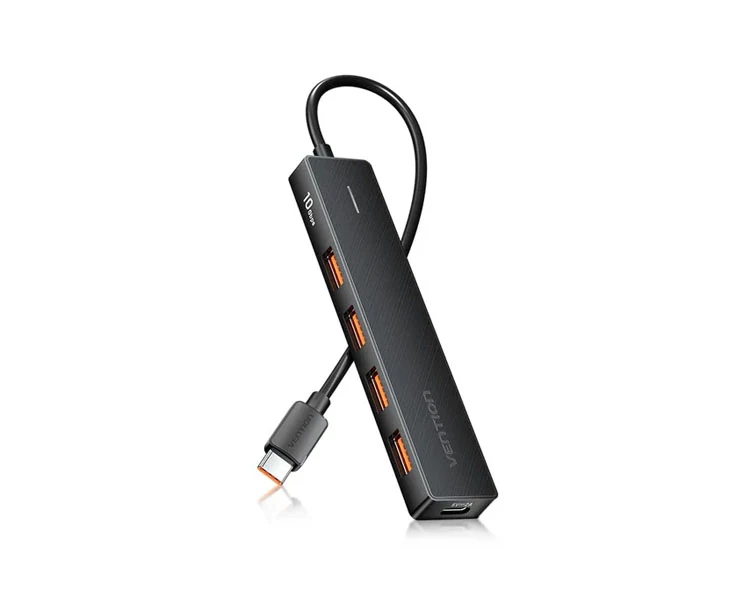 USB ჰაბი Vention CHJBB 5-in-1 USB 3.2 Gen 2 Hub 10Gbps Data Transfer Black