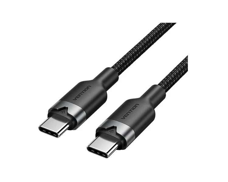 კაბელი Vention TRDBH USB 2.0 Type-C 60W PD Cable 2m Black Aluminum