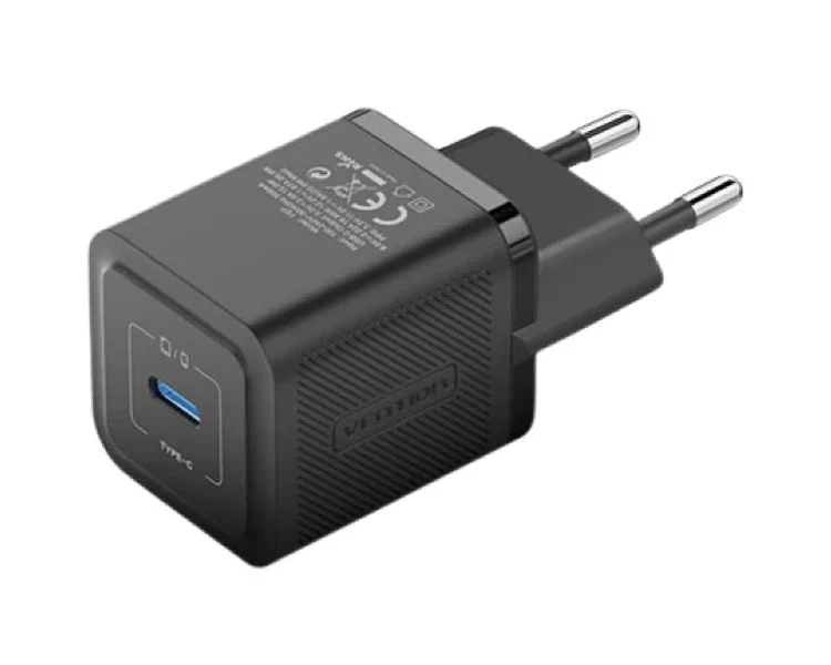 დამტენი Vention FEPB0-EU 1-Port USB-C GaN Charger 20W Black