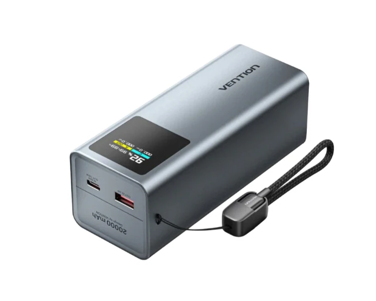პორტატული დამტენი Vention FKCH0 20.000mAh Power Bank 100W Gray