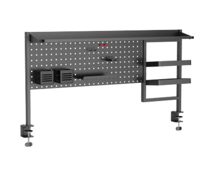 ორგანაიზერის თარო Vertex VX-PB-01B Clamp-On Multi-Purpose Pegboard Organizer Shelf (for 1200mm Desktops) Black