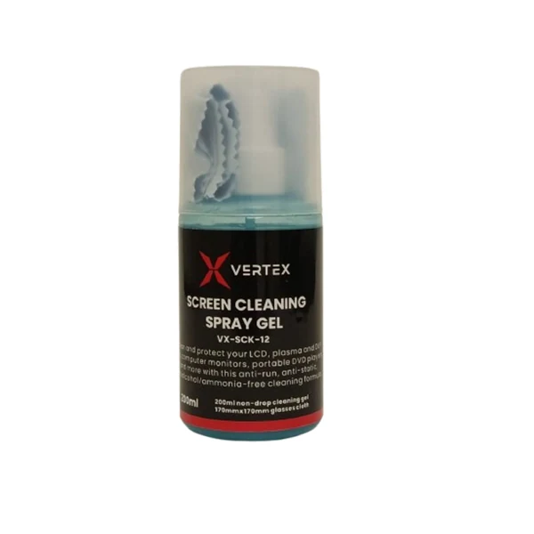 საწმენდი Vertex VX-SCK-12 2-in-1 Universal Screen Cleaner Kit For LCD/LED Displays 200ml