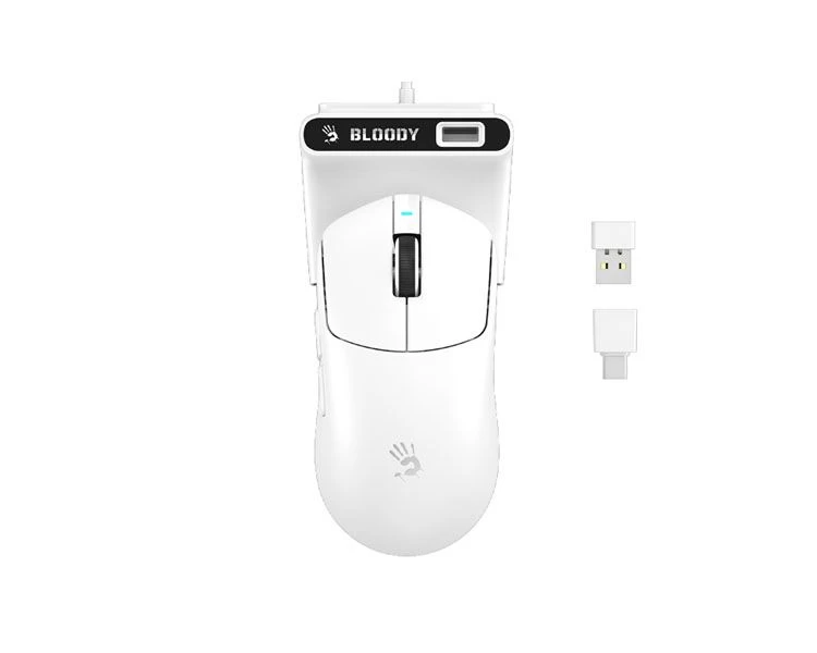 მაუსი A4Tech Bloody R77 Ultra Dock Dual Mode Wireless Gaming Mouse White