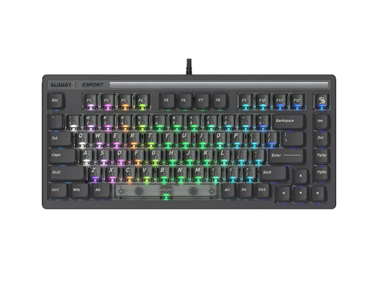კლავიატურა A4Tech Bloody LK72R Light Strike Speed RGB Gaming Keyboard Sports Grey