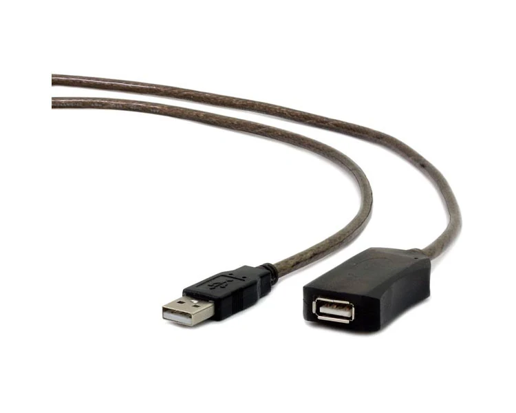 კაბელი Gembird UAE-01-10M Active USB 2.0 extension cable 10m black