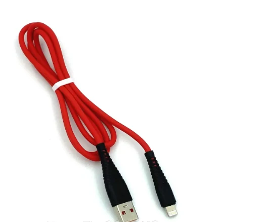 კაბელი Denmen D19L soft silicone Red/872347