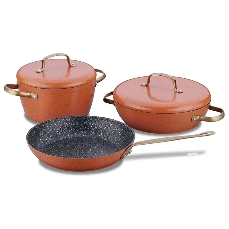 სამზარეულოს ჭურჭელი Korkmaz A2607-1 VINTAGE Brown Cookware Set (5 pcs)