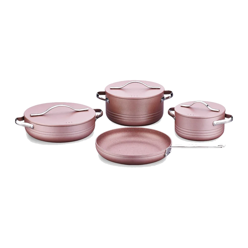 სამზარეულოს ჭურჭელი Korkmaz A2620 Linea Plus 7 pcs Cookware Set Rosegold