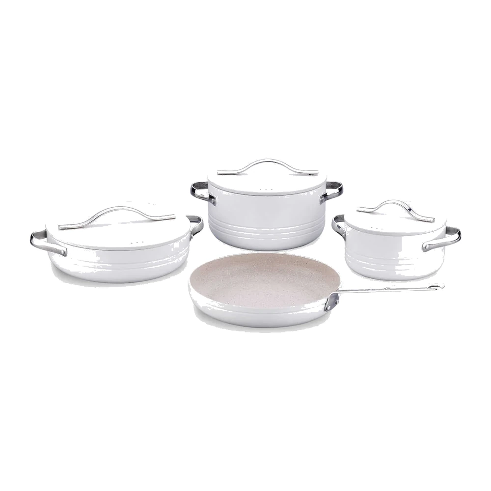 სამზარეულოს ჭურჭელი Korkmaz A2620-1 Linea Plus 7 pcs Cookware Set-Vanilla