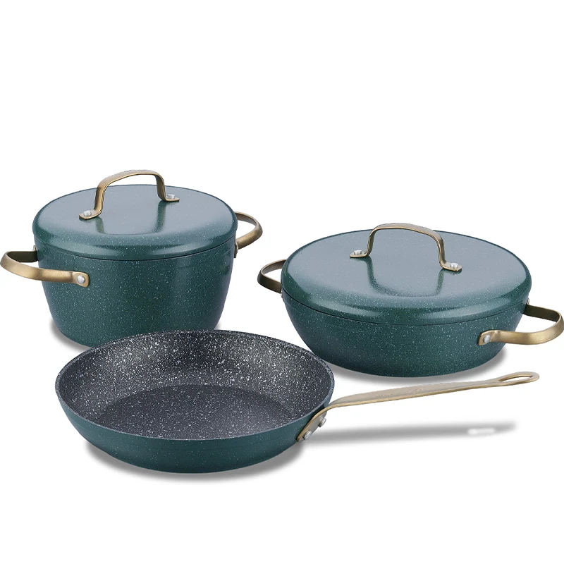 სამზარეულოს ჭურჭელი Korkmaz A2607 VINTAGE green.Cookware Set (5 pcs)