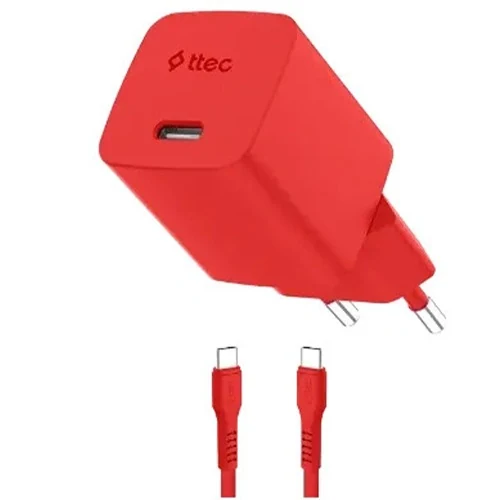 დამტენი Ttec Smartcharger GAN 45W AVS PD Travel Fast Charger + USB-C -USB-C 60W Cable, 2SCG45CNK