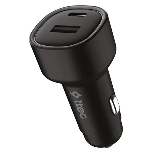მანქანის დამტენი Ttec Smartcharger DUO PD 48W CAR Fast Charger USB-C + USB-A Black 2CKP02S
