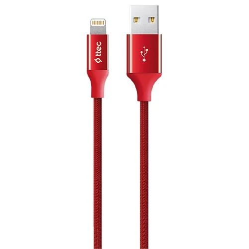 კაბელი Ttec Alumicable USB-A - Lightning Charge/Data Cable, 120CM, RED 2DK16K
