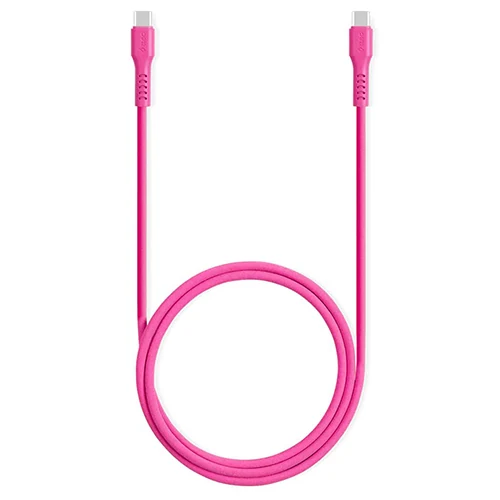 კაბელი Ttec USB-C - USB-C 60W PD/QC Fast Charging/Data Cable, 120CM, Neon Pink