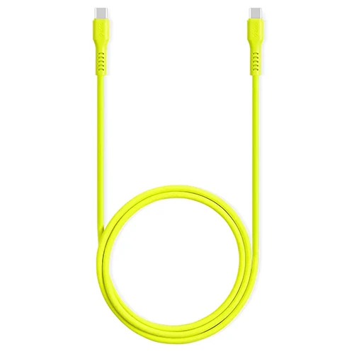 კაბელი Ttec USB-C - USB-C 60W PD/QC Fast Charging/Data Cable, 120CM, Neon Yellow