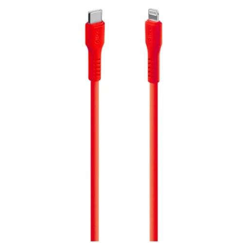 კაბელი Ttec USB-C - Lightning Charge/Data Cable, 120CM Neon RED 2DK60NK