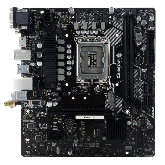 დედა დაფა Biostar INTEL B760MX2E, 2DDR5 Socket 1700, uATX, 2.5G LAN