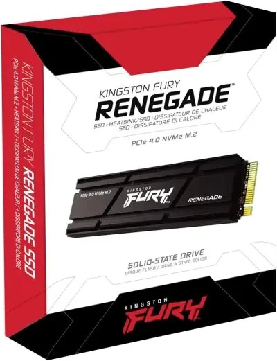 SSD დისკი Kingston Fury Renegade 1TB PCIe Gen 4.0 NVMe M.2 Internal Gaming SSD with Heat Sink