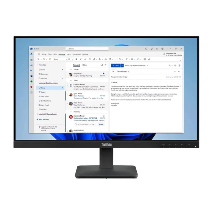 მონიტორი Lenovo ThinkVision S24-4e 24" FHD 1920x1080 4ms 100 Hz Black