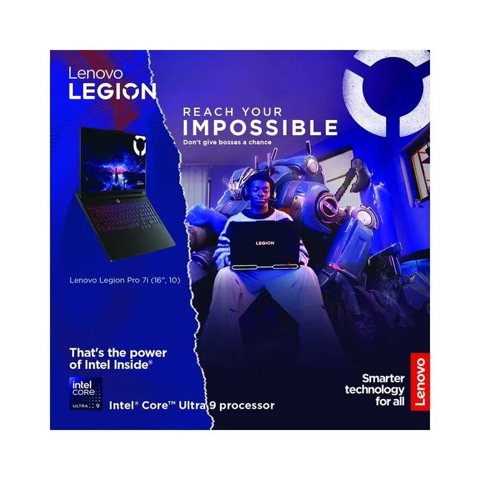 ნოუთბუქი Lenovo Legion Pro 7 16" OLED 240Hz Ultra 9 275HX 64GB 1TB SSD RTX 5090 24GB Win 11 Home Eclipse Black