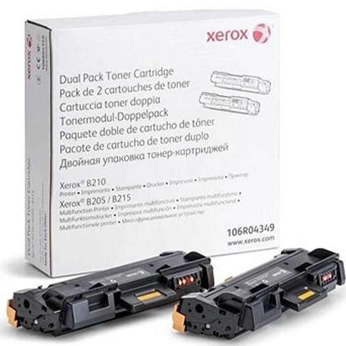 ტონერი Xerox 106R04349 Toner Cartridge Dual Pack Black For B205, B215, B210 (3000 pages)