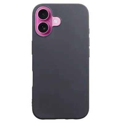ტელეფონის ქეისი For iPhone 16 Case Shockproof 1.2mm TPU Matte Phone Cover Balck