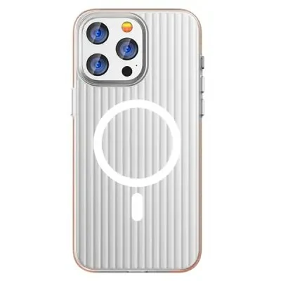 ტელეფონის ქეისი For iPhone 16 Pro Case Compatible with MagSafe Corrugated Texture Hard PC Matte Phone Cover